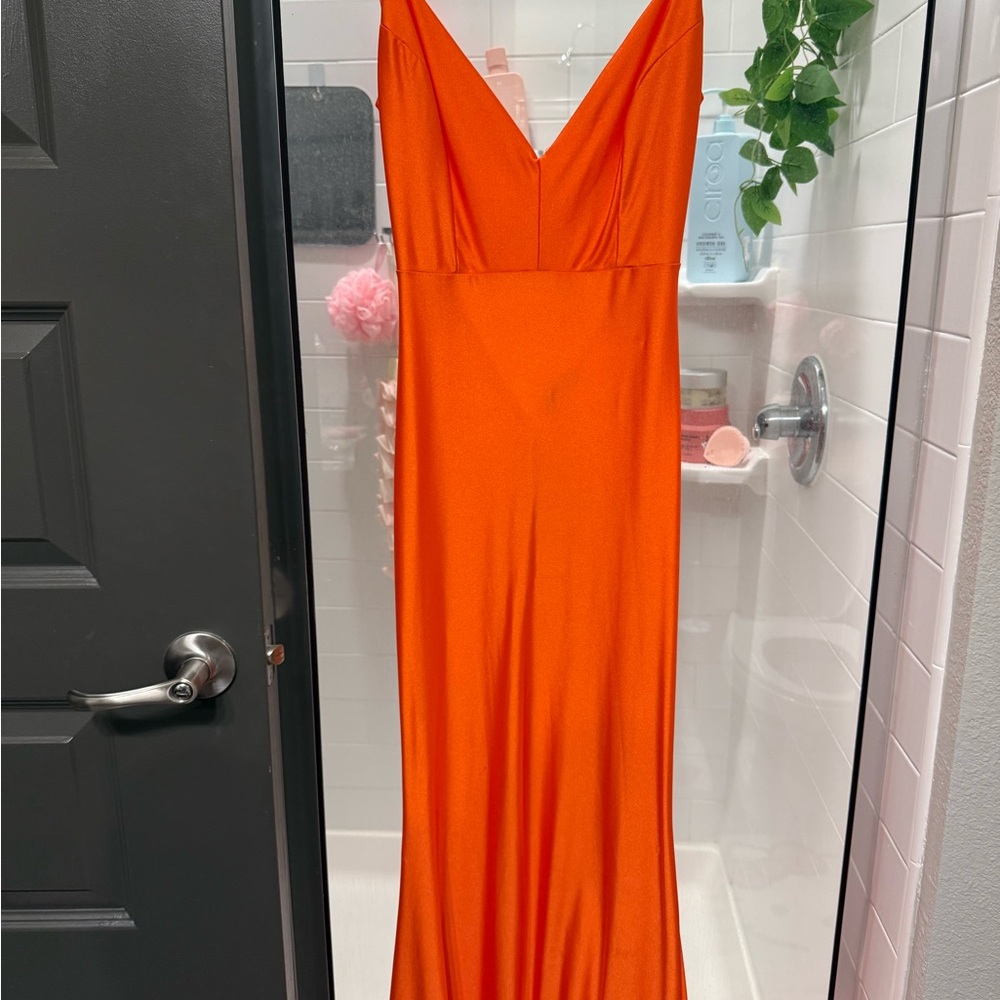 Fashion Nova Vibrant Orange Maxi Dress